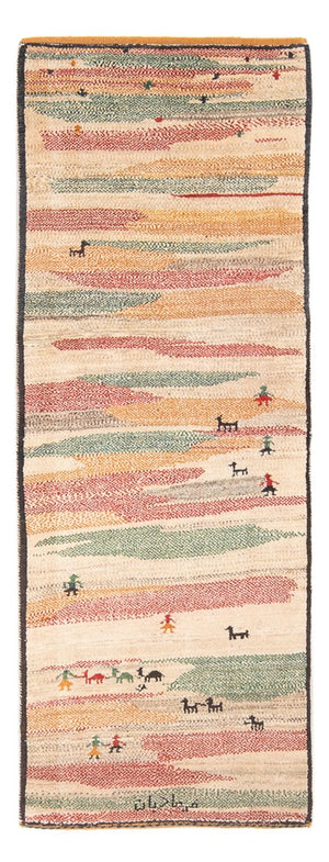 Biegacz Dywan Gabbeh - perski - 205 x 78 cm - wielokolorowy