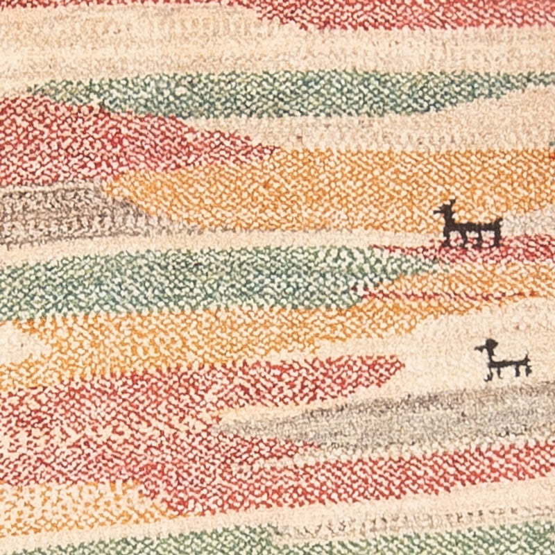 Biegacz Dywan Gabbeh - perski - 205 x 78 cm - wielokolorowy