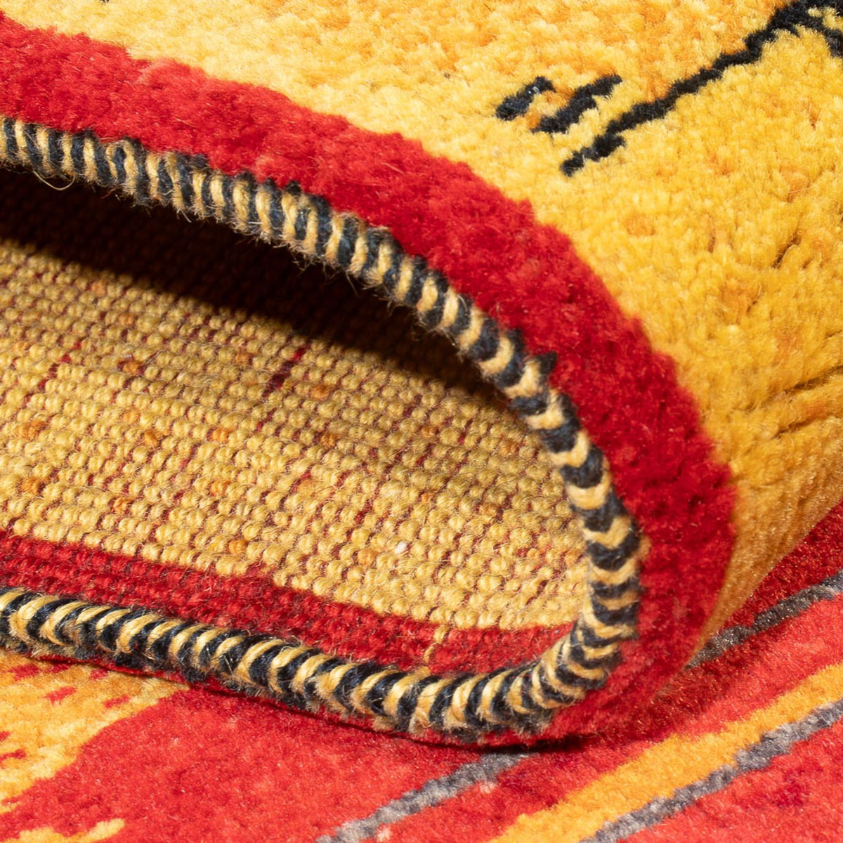 Biegacz Dywan Gabbeh - perski - 288 x 84 cm - wielokolorowy