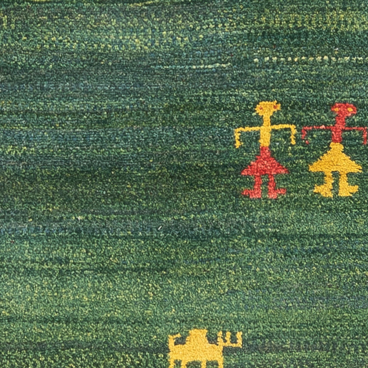 Biegacz Dywan Gabbeh - perski - 202 x 78 cm - zielona