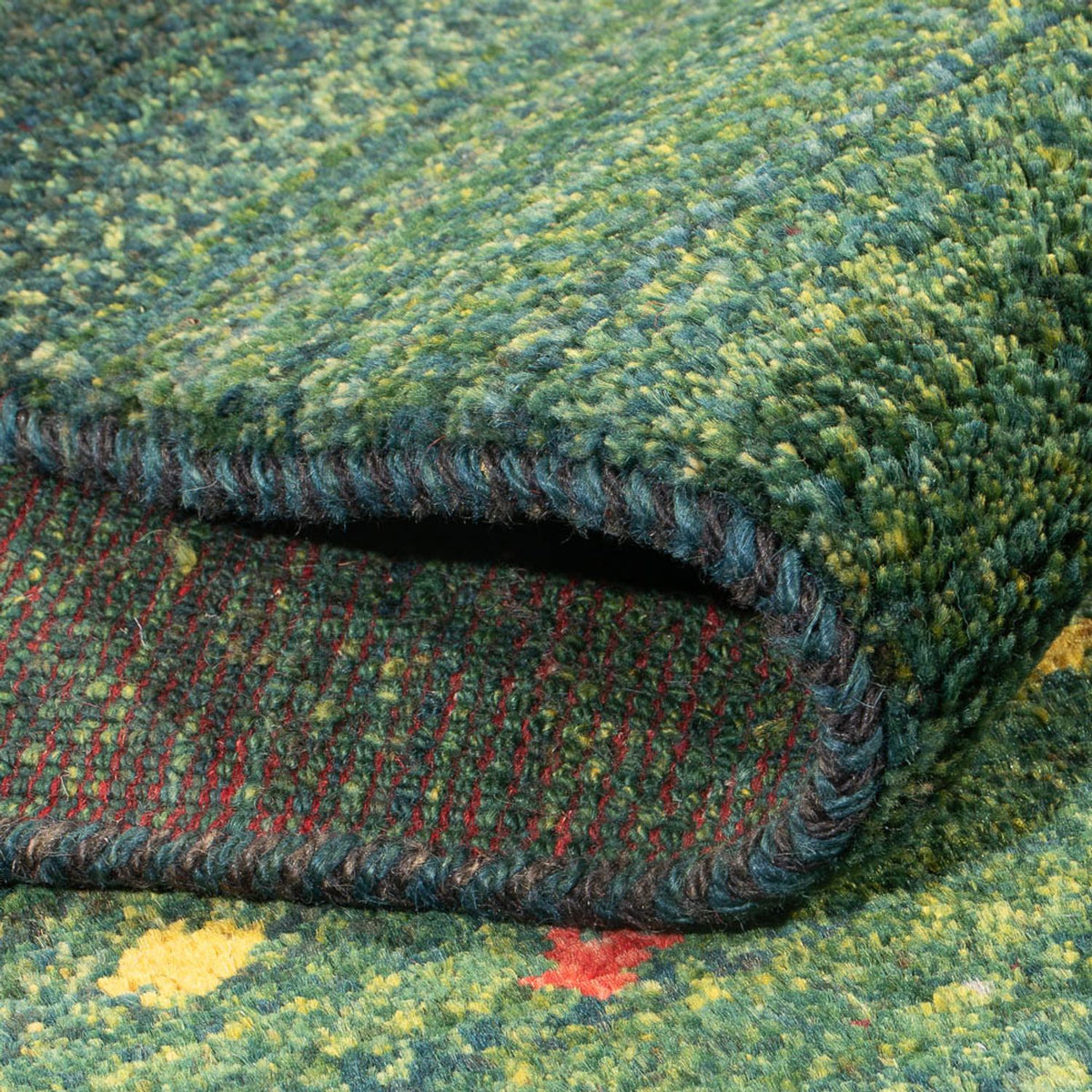 Biegacz Dywan Gabbeh - perski - 202 x 78 cm - zielona