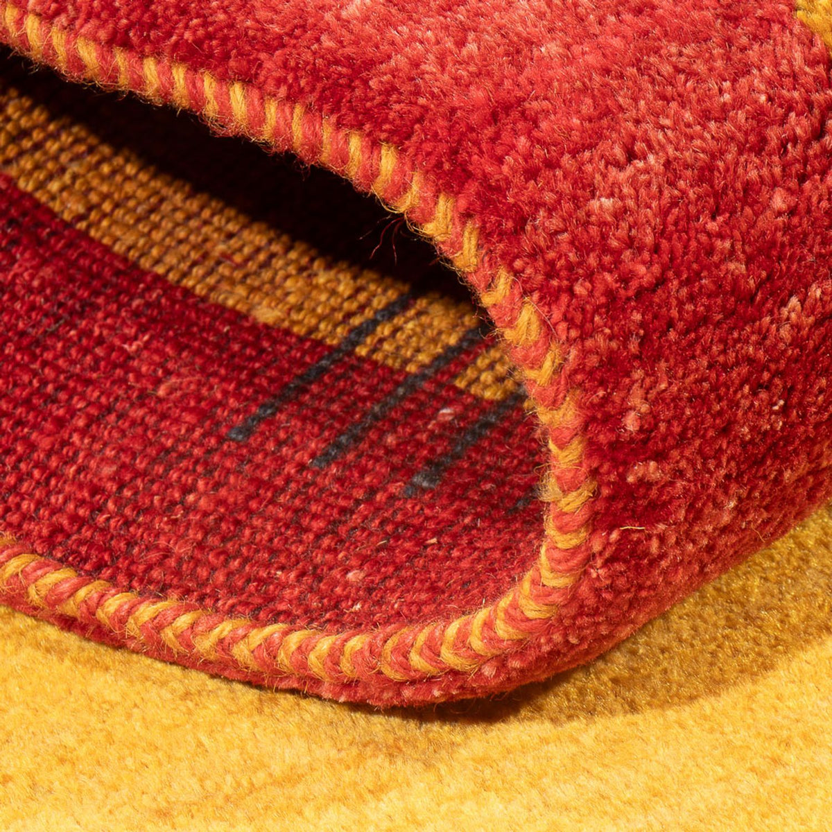 Biegacz Dywan Gabbeh - perski - 215 x 70 cm - wielokolorowy