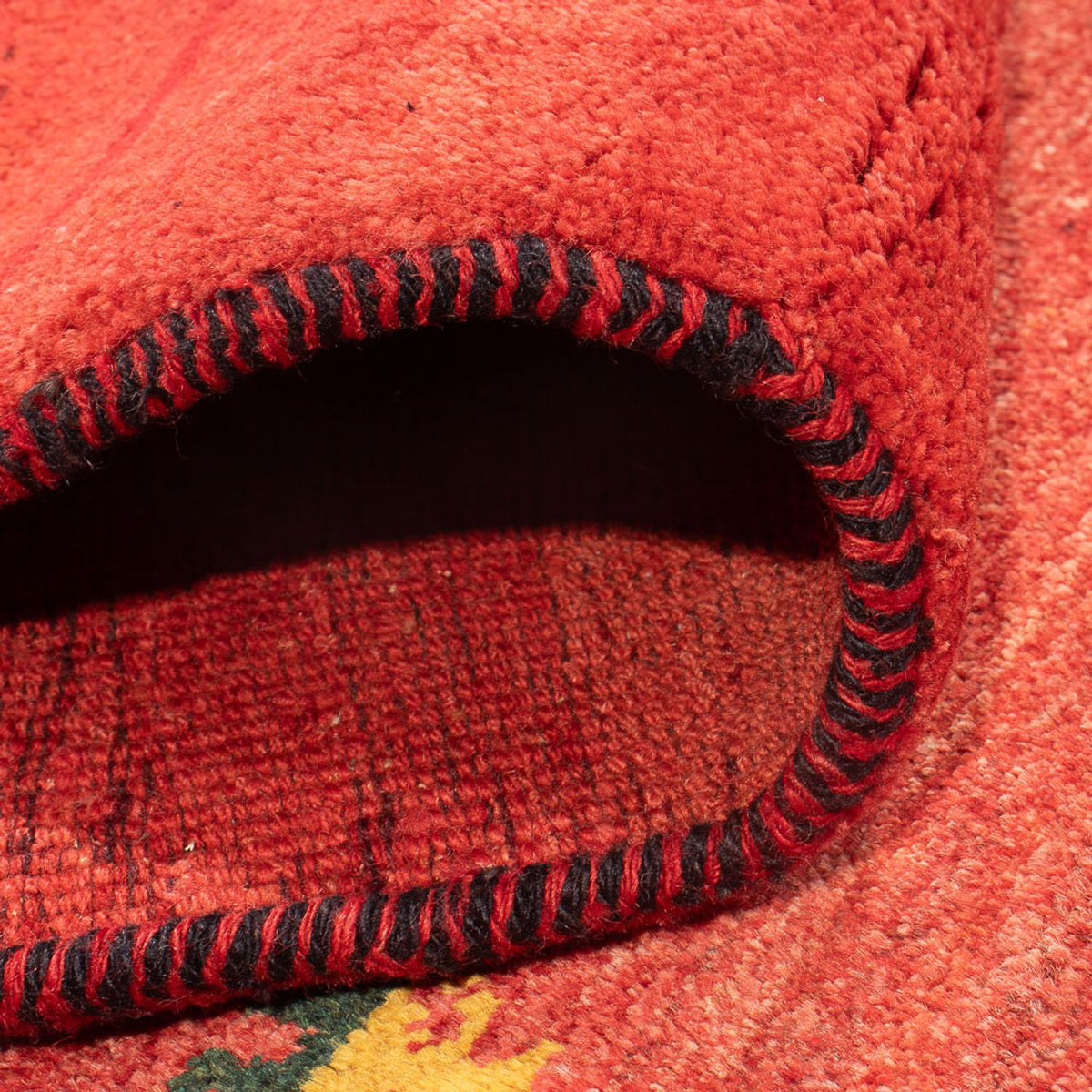 Biegacz Dywan Gabbeh - perski - 227 x 85 cm - czerwony