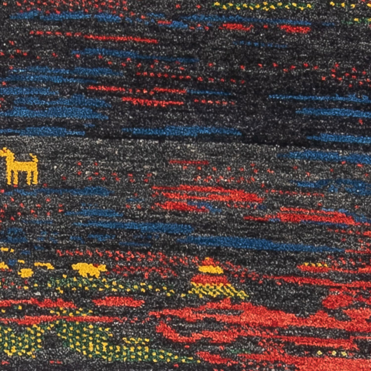 Biegacz Dywan Gabbeh - perski - 185 x 68 cm - wielokolorowy