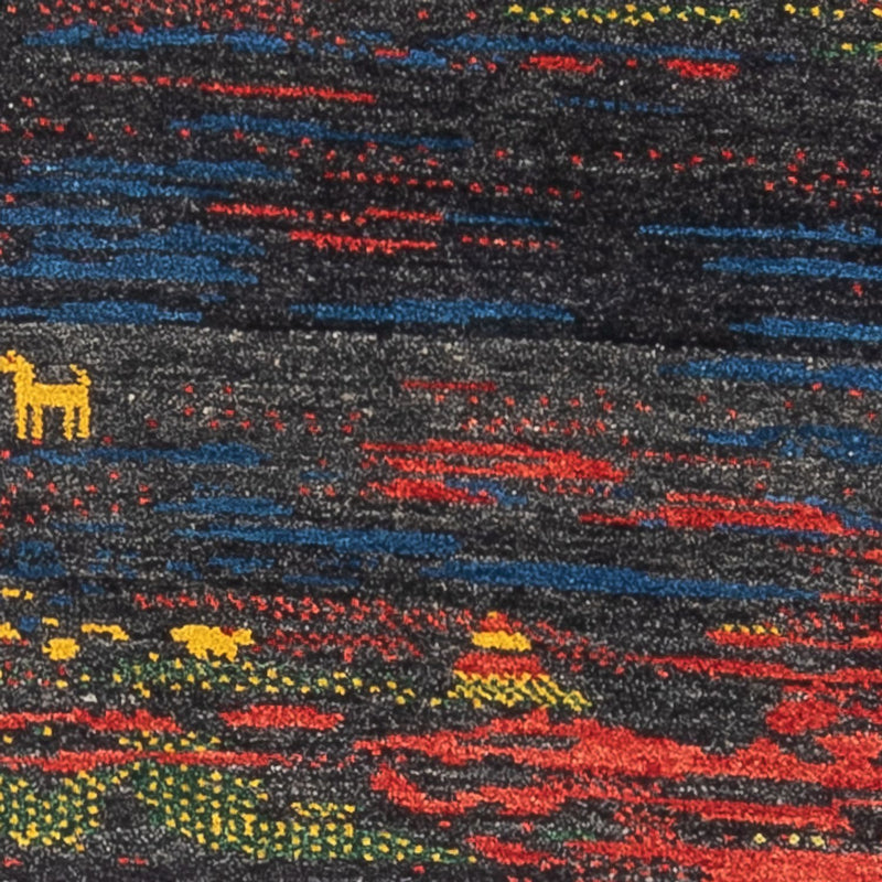 Biegacz Dywan Gabbeh - perski - 185 x 68 cm - wielokolorowy