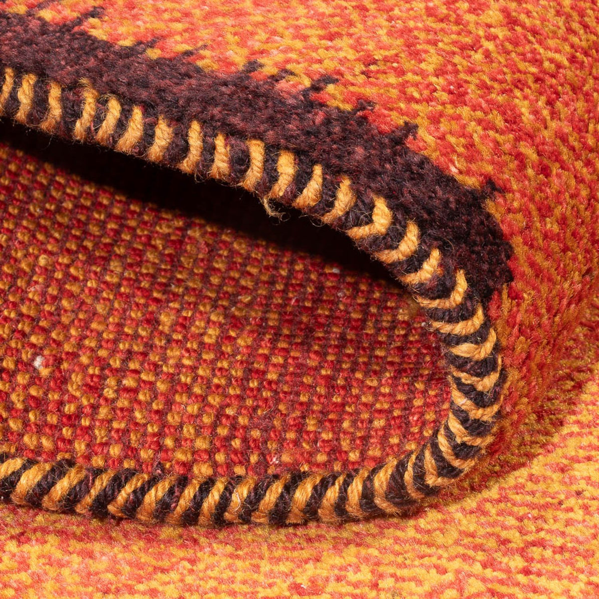 Biegacz Dywan Gabbeh - perski - 247 x 87 cm - terakota