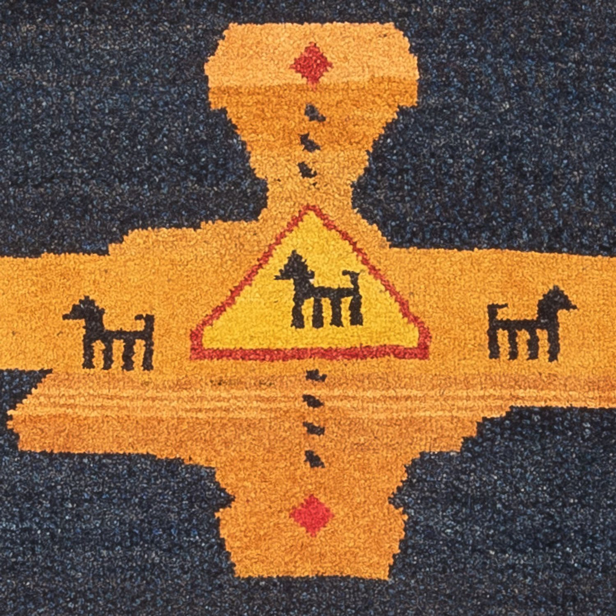 Biegacz Dywan Gabbeh - perski - 217 x 79 cm - wielokolorowy