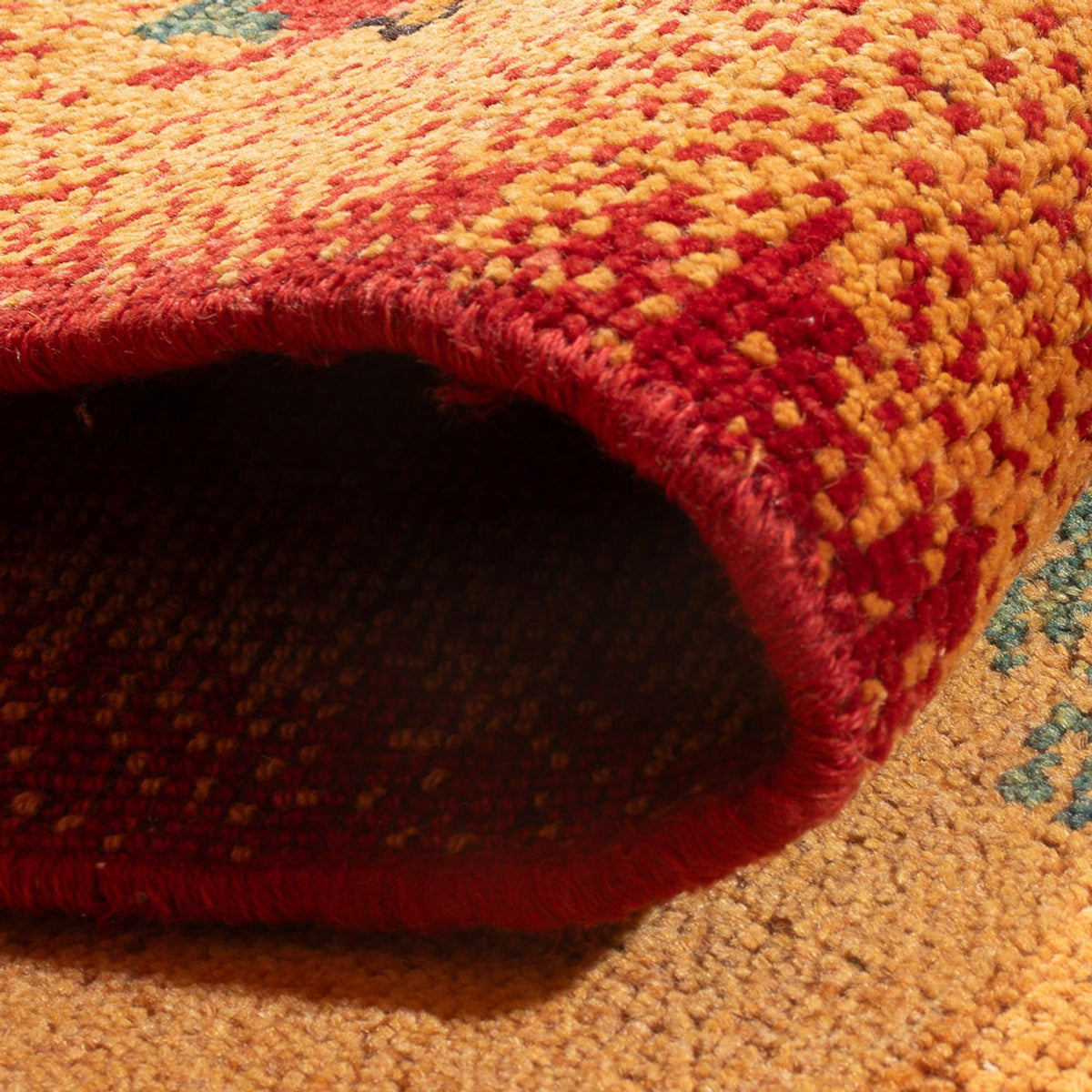 Biegacz Dywan Gabbeh - perski - 202 x 68 cm - wielokolorowy