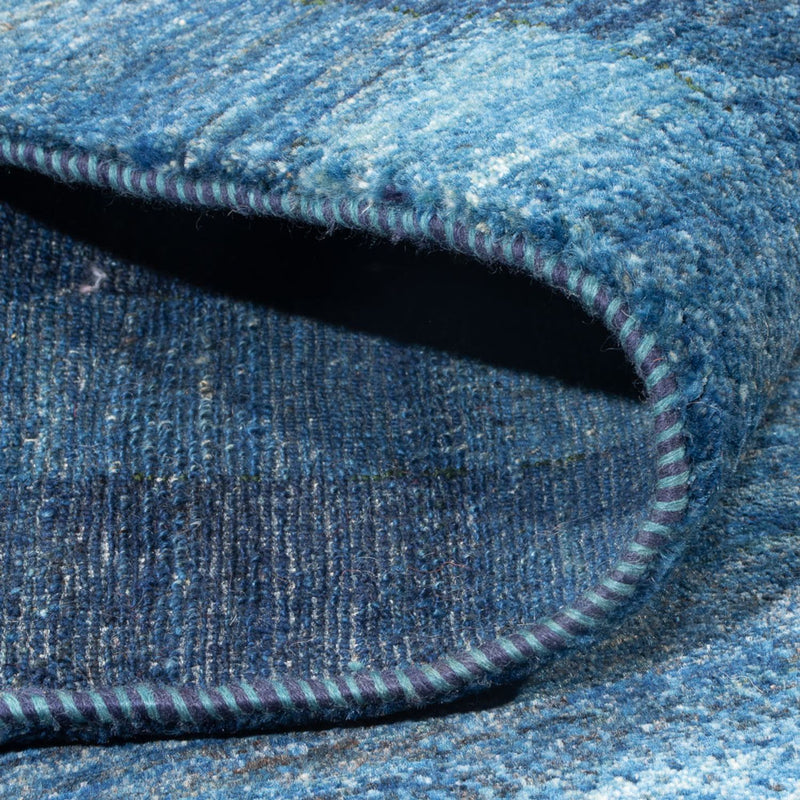 Dywan Gabbeh - Loribaft Perski - 225 x 186 cm - morski błękit