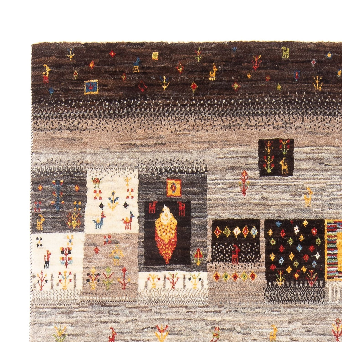 Dywan Gabbeh - Loribaft Perski - 196 x 131 cm - wielokolorowy