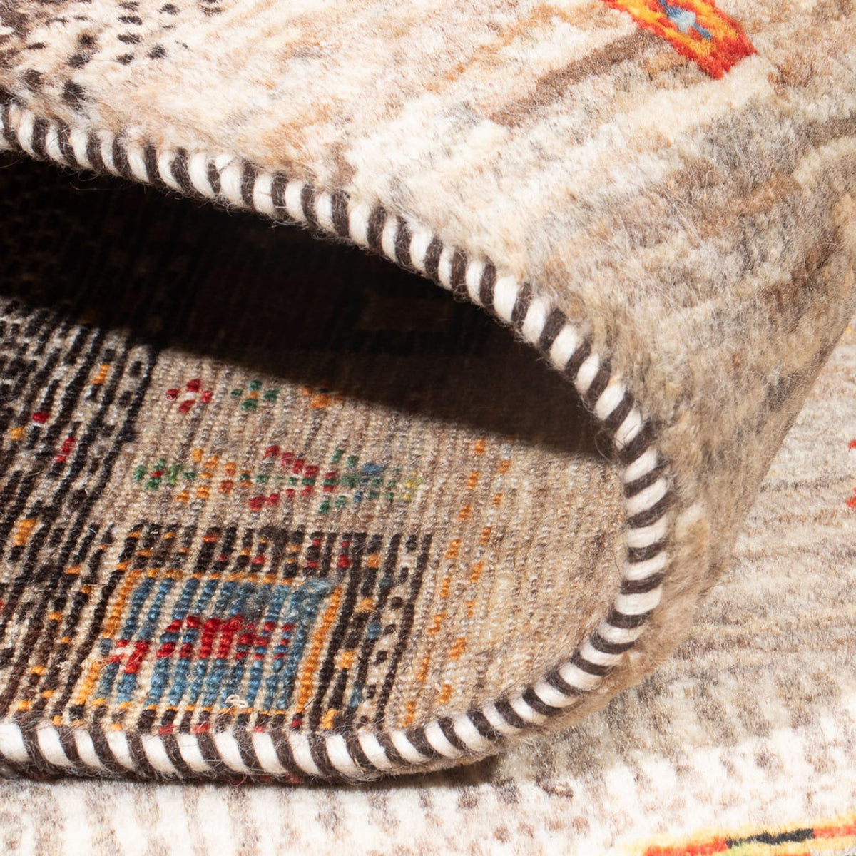 Dywan Gabbeh - Loribaft Perski - 196 x 131 cm - wielokolorowy