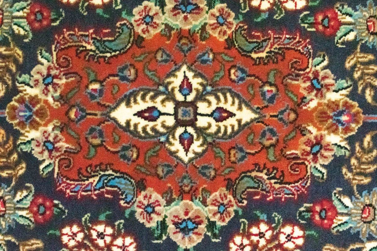 Biegacz Dywan perski - Ghom - 159 x 49 cm - niebieski