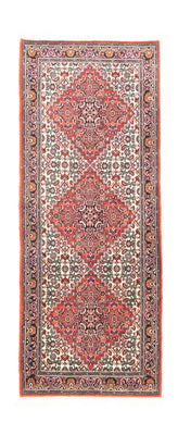 Biegacz Dywan perski - Bijar - 158 x 61 cm - czerwony