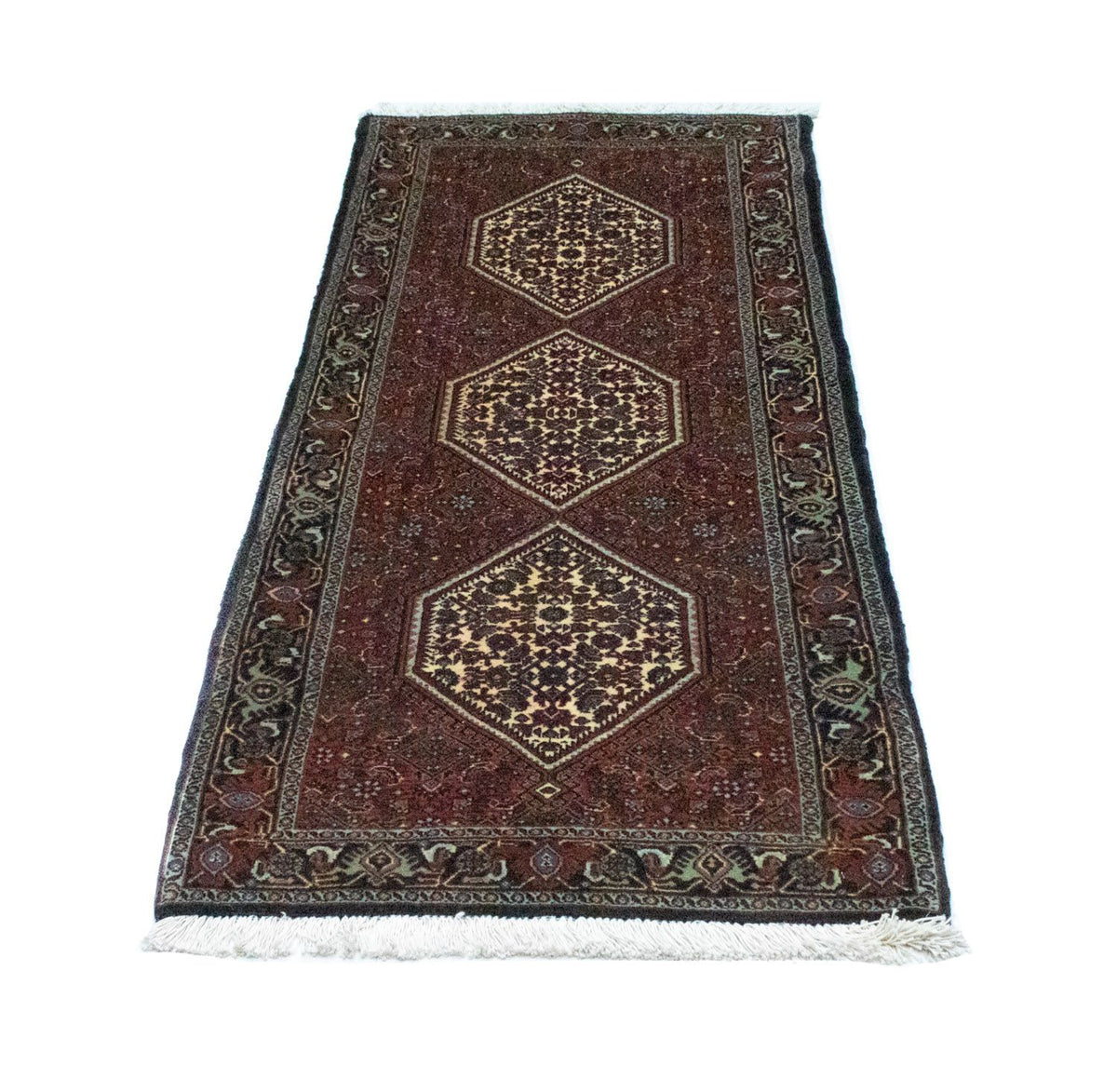 Biegacz Dywan perski - Bijar - 185 x 64 cm - czerwony