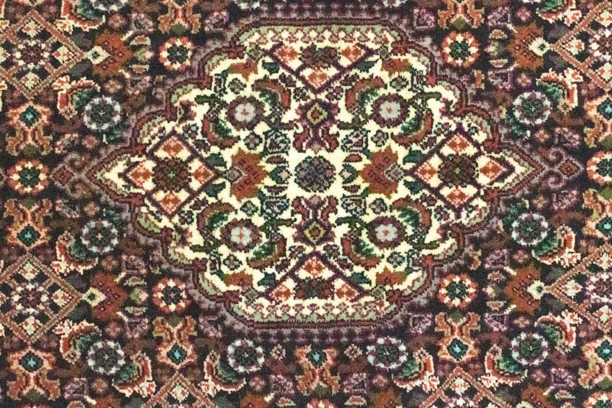 Biegacz Dywan perski - Bijar - 163 x 60 cm - ciemnoniebieski