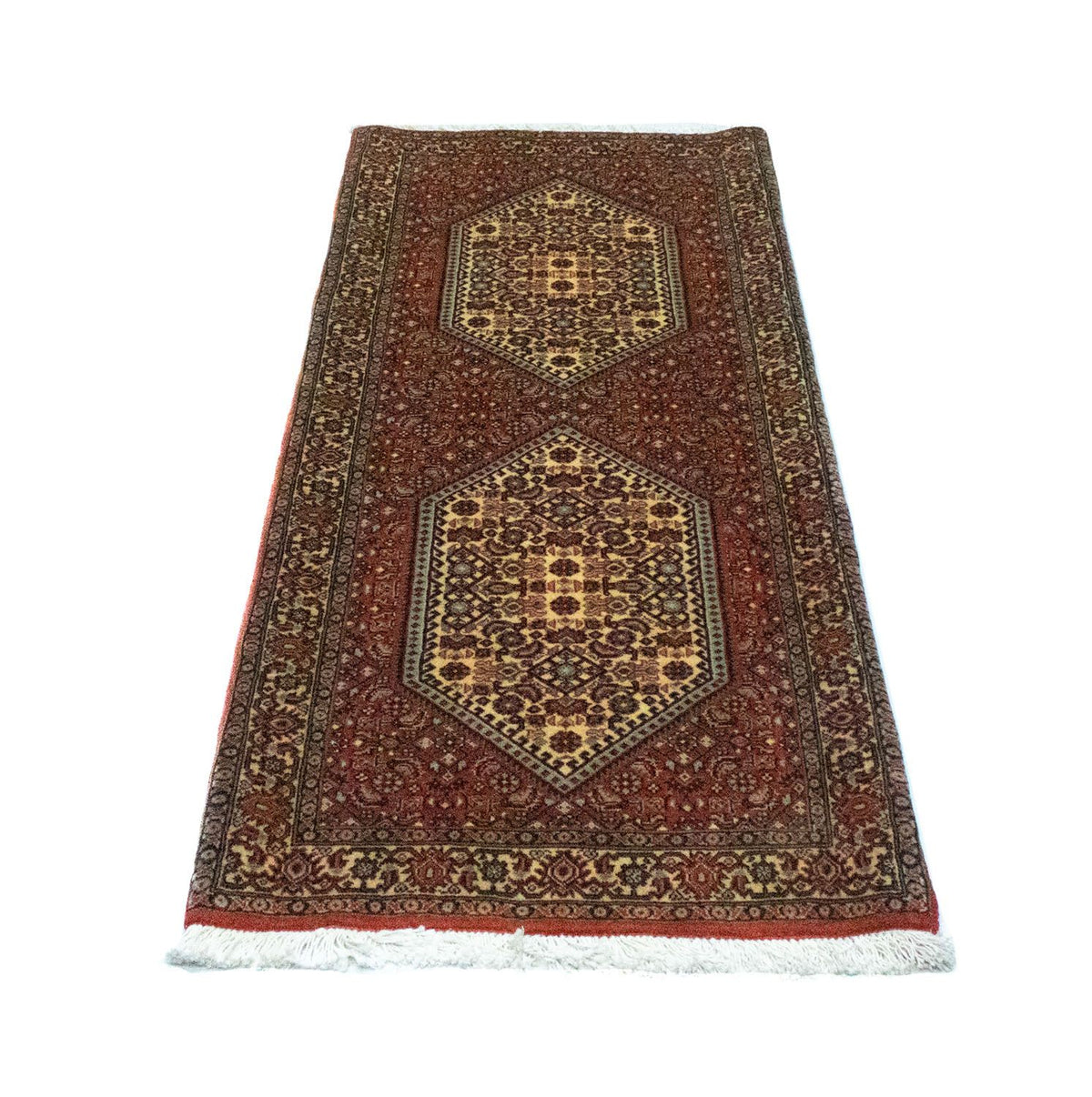Biegacz Dywan perski - Bijar - 153 x 63 cm - czerwony