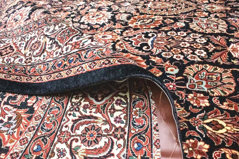 Dywan perski - Bijar - 293 x 203 cm - ciemnoniebieski