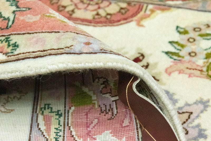 Biegacz Dywan perski - Tabriz - Królewski - 199 x 85 cm - beżowy