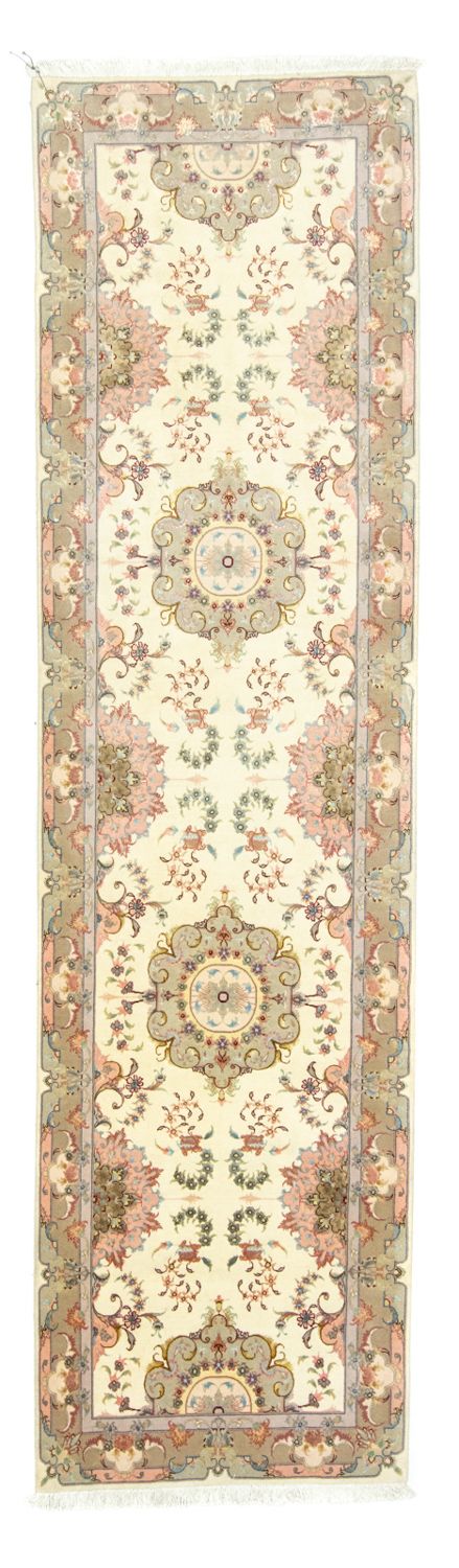 Biegacz Dywan perski - Tabriz - 337 x 90 cm - beżowy