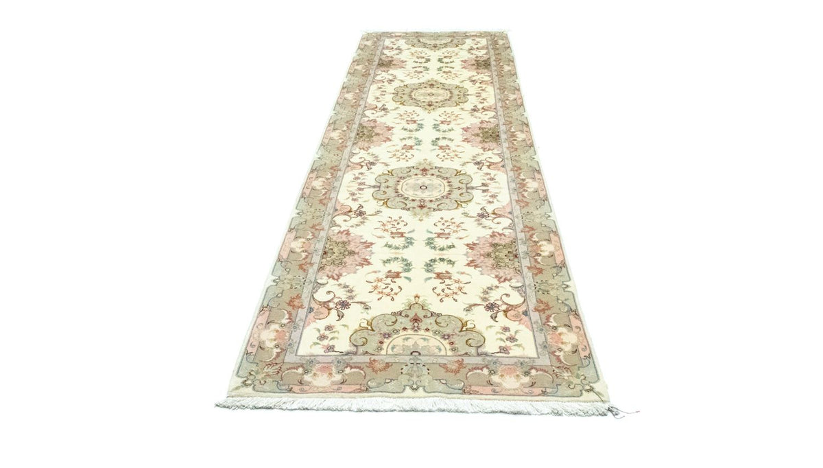 Biegacz Dywan perski - Tabriz - 337 x 90 cm - beżowy