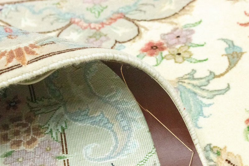 Biegacz Dywan perski - Tabriz - Królewski - 338 x 89 cm - beżowy