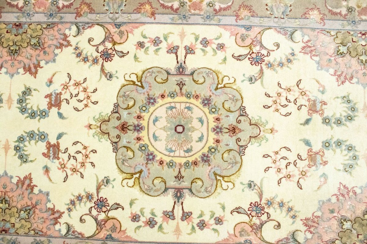 Biegacz Dywan perski - Tabriz - 337 x 90 cm - beżowy