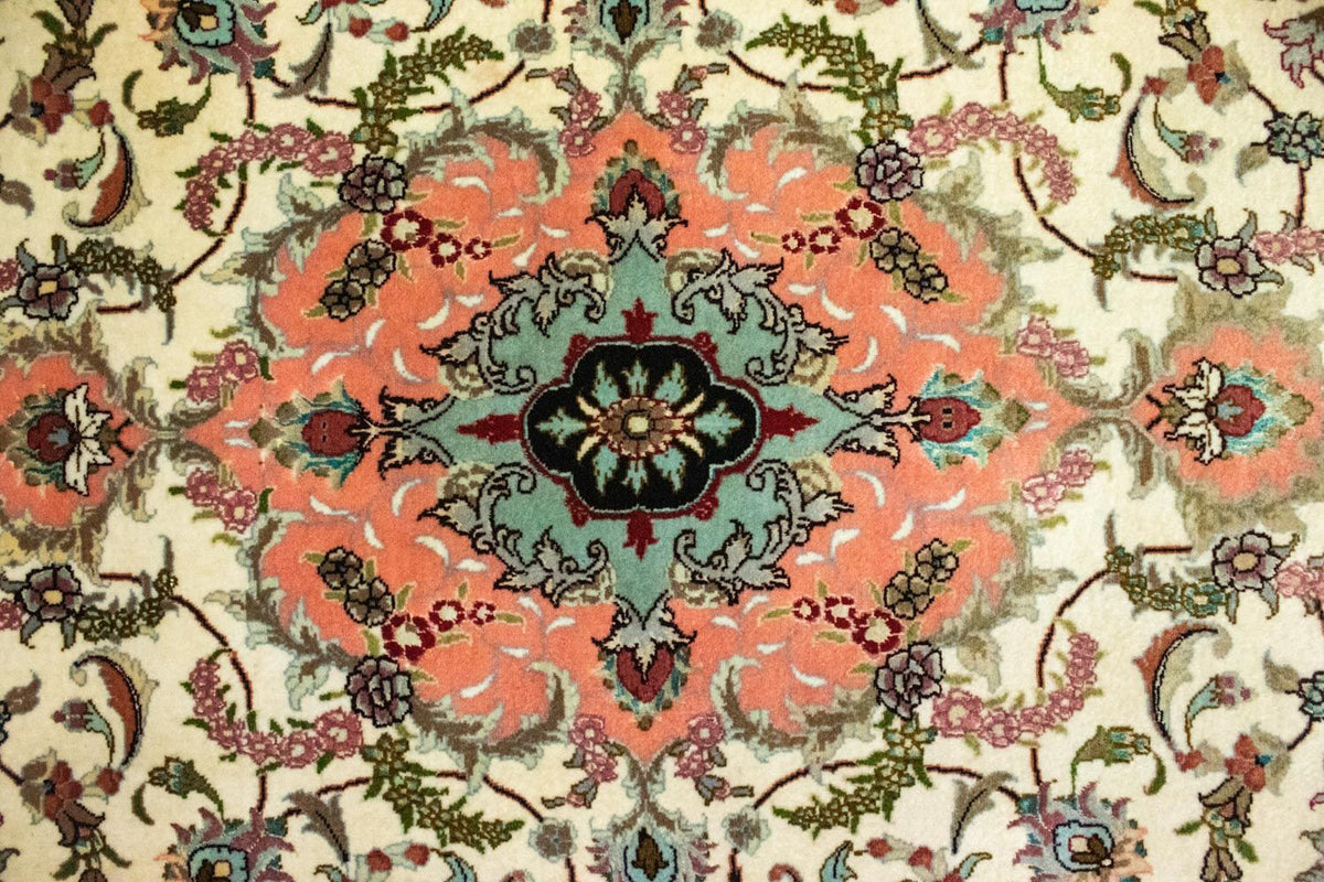 Biegacz Dywan perski - Tabriz - 322 x 87 cm - beżowy