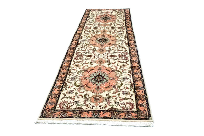 Biegacz Dywan perski - Tabriz - 322 x 87 cm - beżowy
