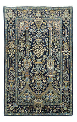 Dywan perski - Tabriz - 222 x 140 cm - niebieski