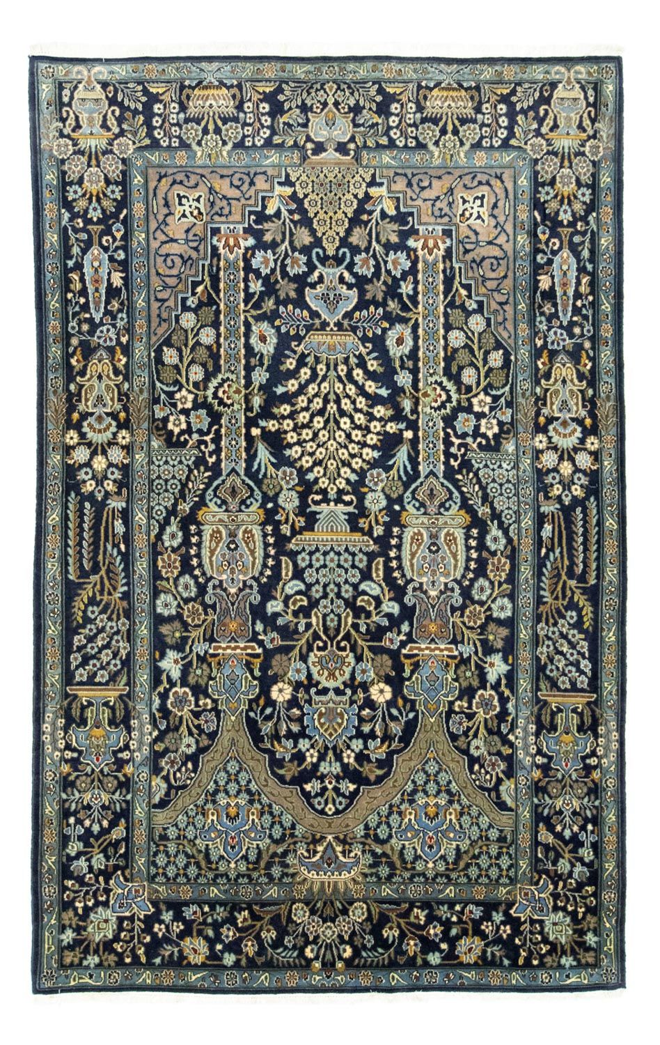 Dywan perski - Tabriz - 222 x 140 cm - niebieski