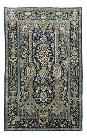 Dywan perski - Tabriz - 222 x 140 cm - niebieski