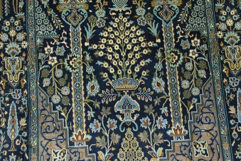 Dywan perski - Tabriz - 222 x 140 cm - niebieski