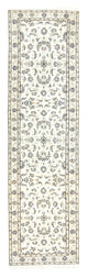 Biegacz Dywan perski - Nain - Królewski - 295 x 81 cm - naturalna biel