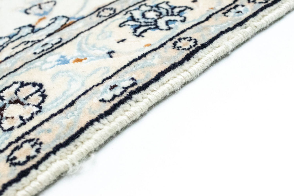 Biegacz Dywan perski - Nain - Królewski - 295 x 81 cm - naturalna biel