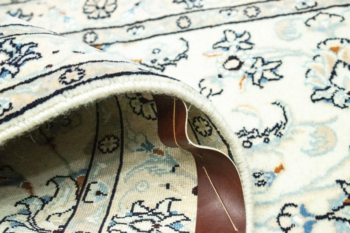 Biegacz Dywan perski - Nain - Królewski - 295 x 81 cm - naturalna biel