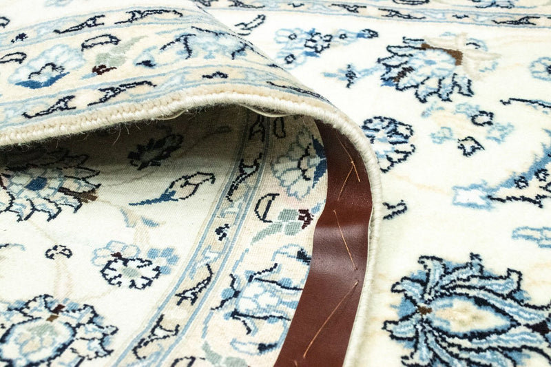 Biegacz Dywan perski - Nain - Królewski - 306 x 88 cm - naturalna biel