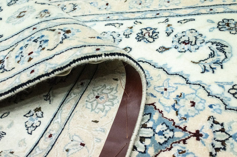 Biegacz Dywan perski - Nain - Królewski - 285 x 87 cm - naturalna biel