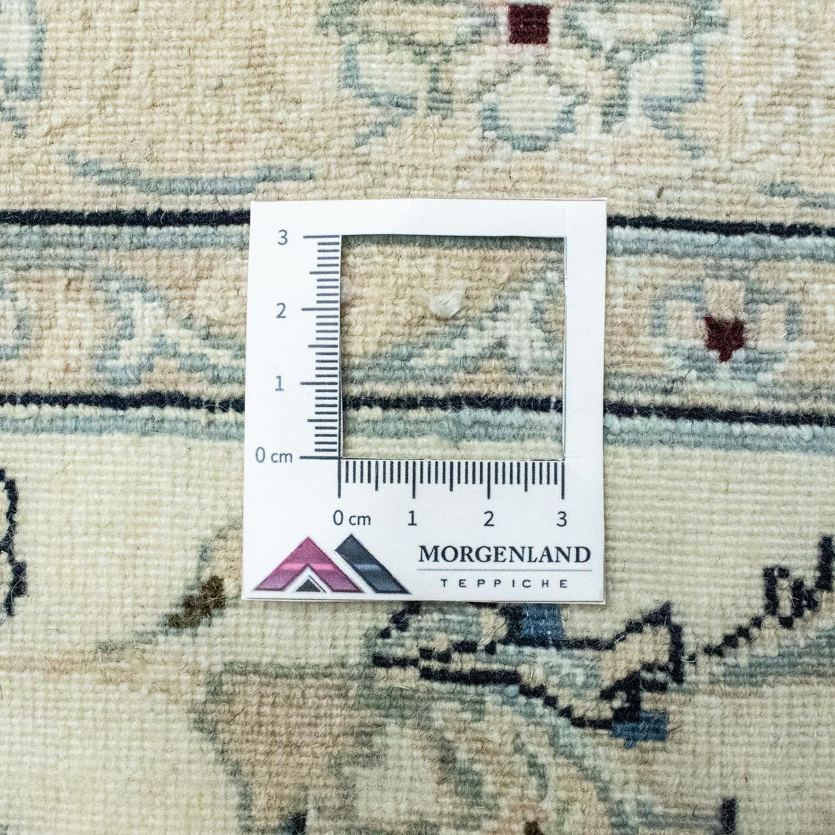 Biegacz Dywan perski - Nain - Królewski - 285 x 87 cm - naturalna biel