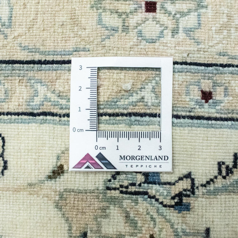 Biegacz Dywan perski - Nain - Królewski - 285 x 87 cm - naturalna biel