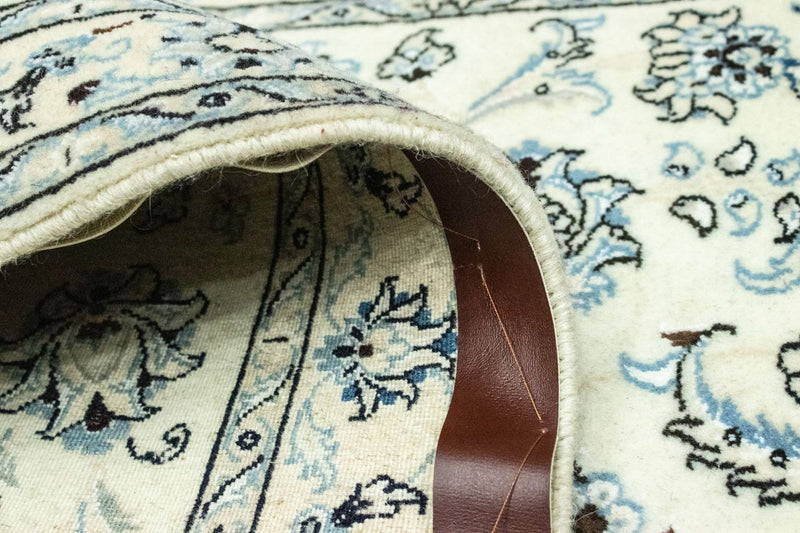 Biegacz Dywan perski - Nain - Królewski - 295 x 90 cm - naturalna biel