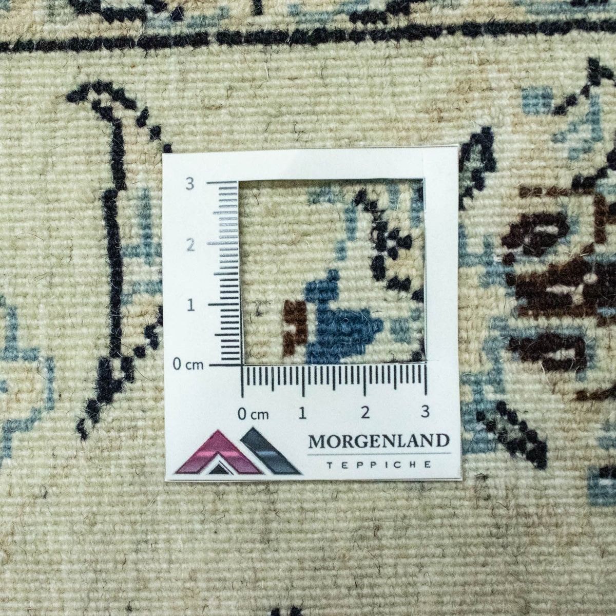 Biegacz Dywan perski - Nain - Królewski - 295 x 90 cm - naturalna biel