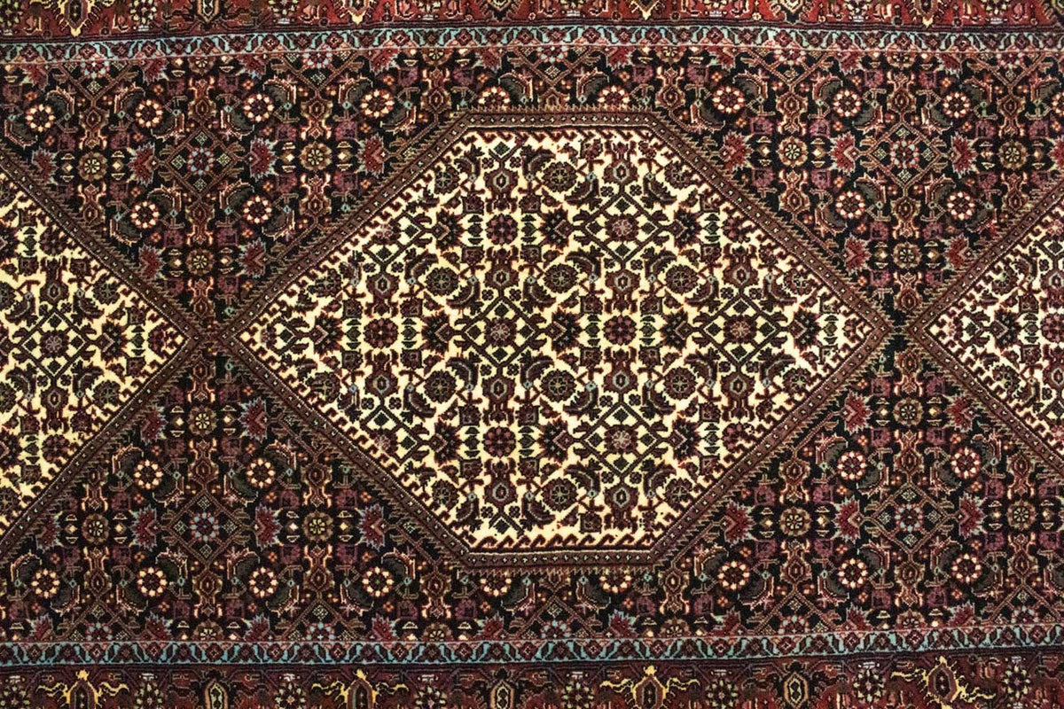 Biegacz Dywan perski - Bijar - 294 x 83 cm - niebieski