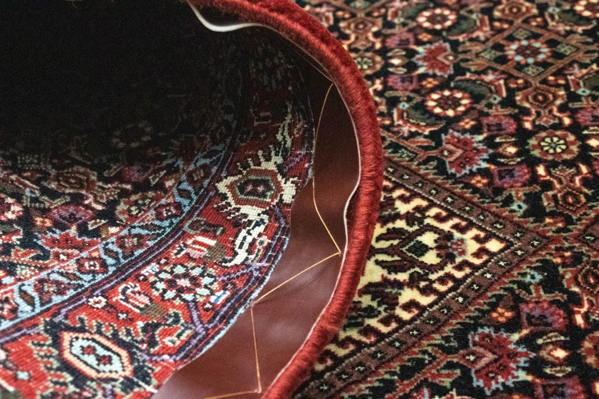 Biegacz Dywan perski - Bijar - 294 x 83 cm - niebieski