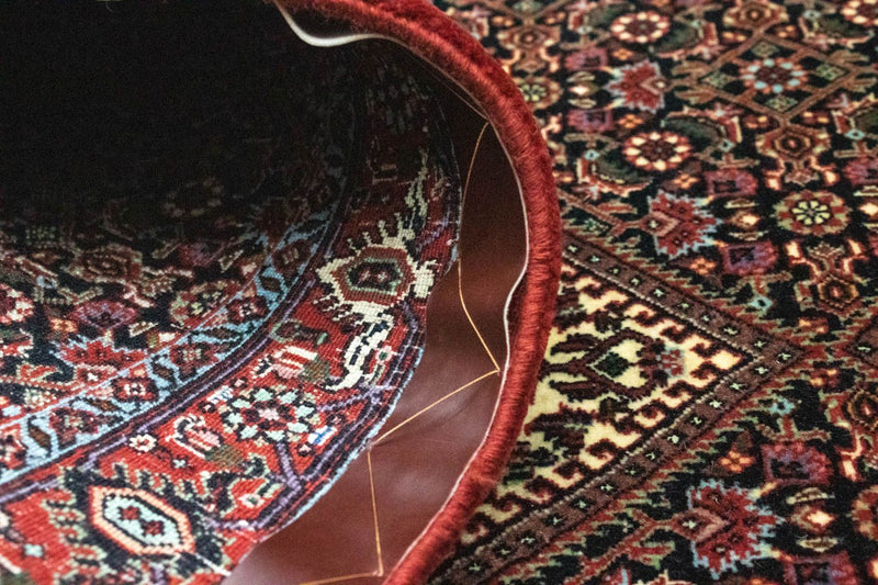 Biegacz Dywan perski - Bijar - 294 x 83 cm - niebieski