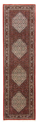Biegacz Dywan perski - Bijar - 317 x 88 cm - czerwony