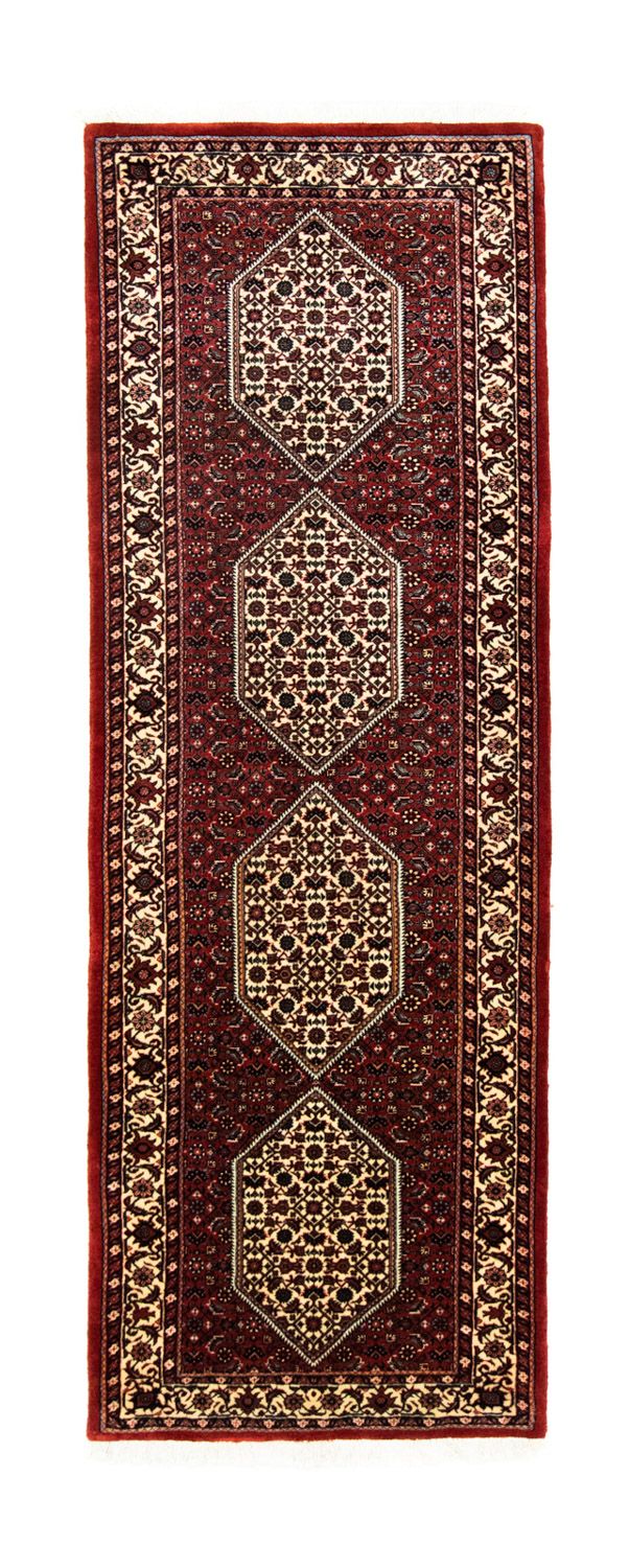 Biegacz Dywan perski - Bijar - 226 x 75 cm - czerwony