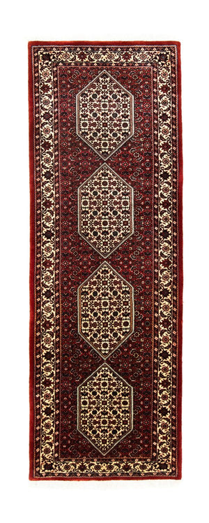 Biegacz Dywan perski - Bijar - 226 x 75 cm - czerwony