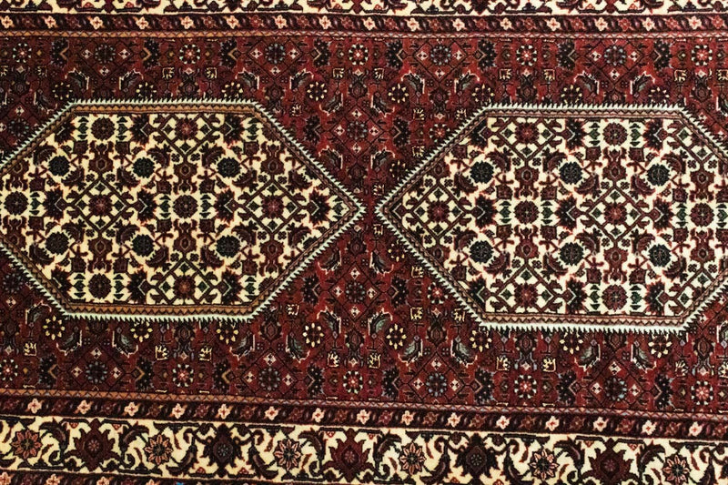 Biegacz Dywan perski - Bijar - 226 x 75 cm - czerwony
