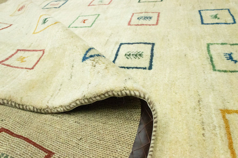 Dywan Gabbeh - perski - 281 x 195 cm - beżowy