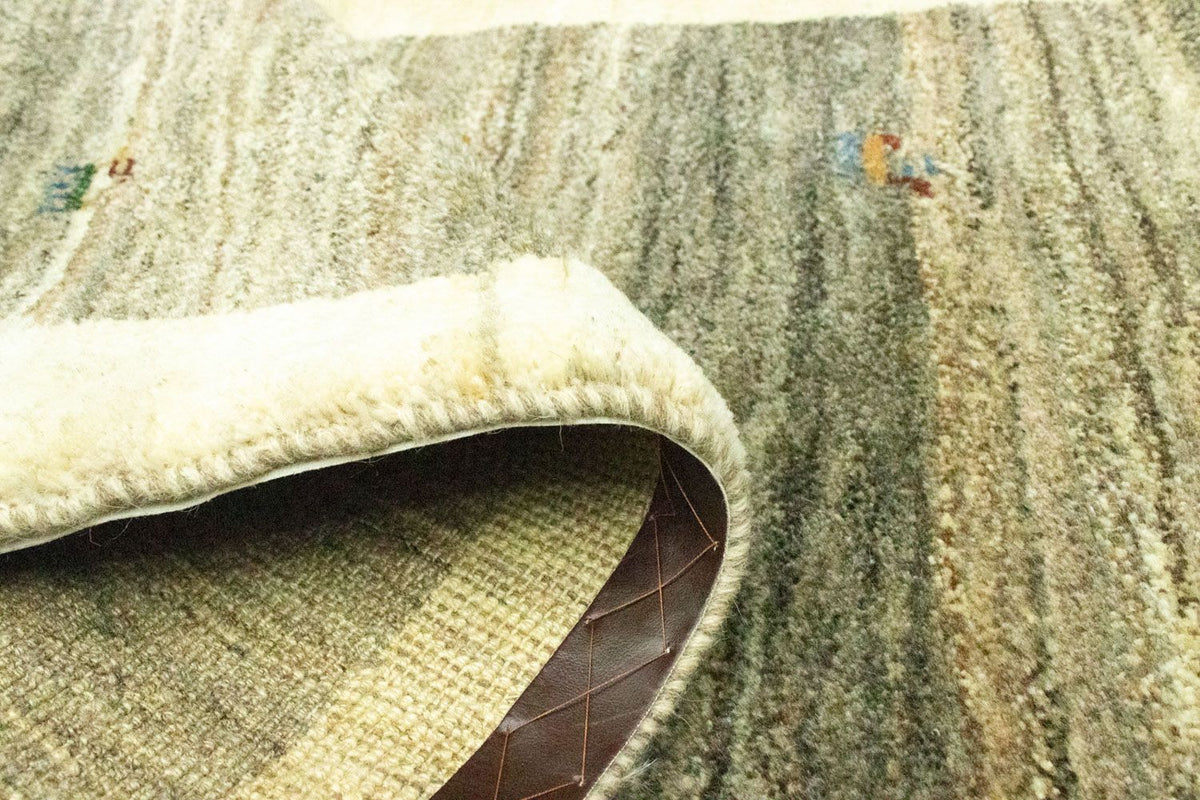 Biegacz Dywan Gabbeh - perski - 229 x 82 cm - szary